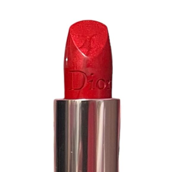 Dior Rouge Dior Refillable Lipstick In 999 Metallic Full Size NWOB - Picture 5 of 5